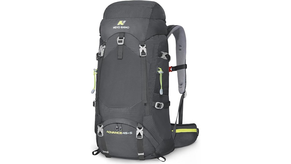 adjustable capacity hiking backpack