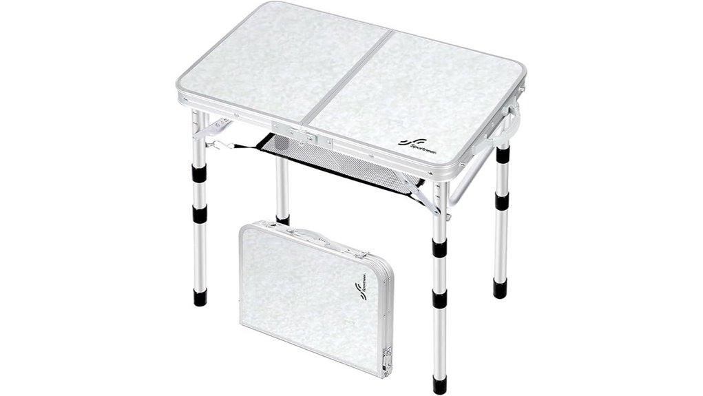 adjustable folding camping table