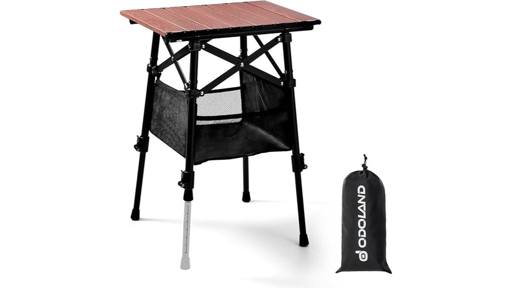 adjustable height camping table