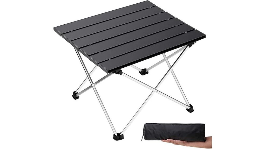 aluminum camping table portable
