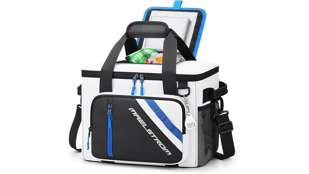 beach cooler with opener