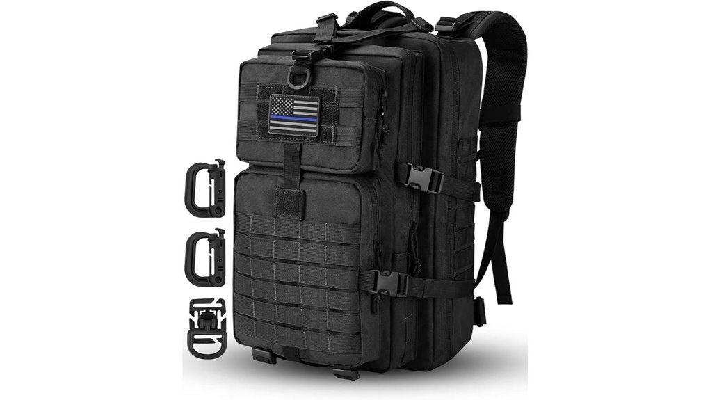 black molle assault backpack