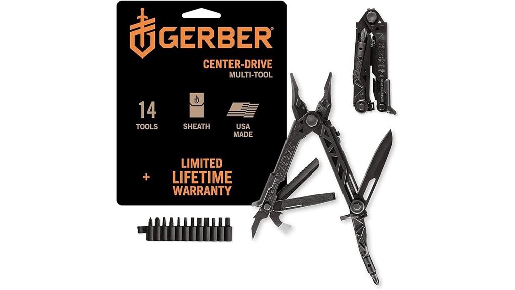 black multitool with bits