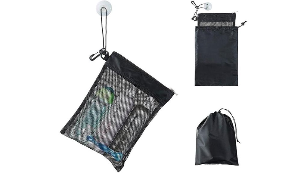 black shower tote bag