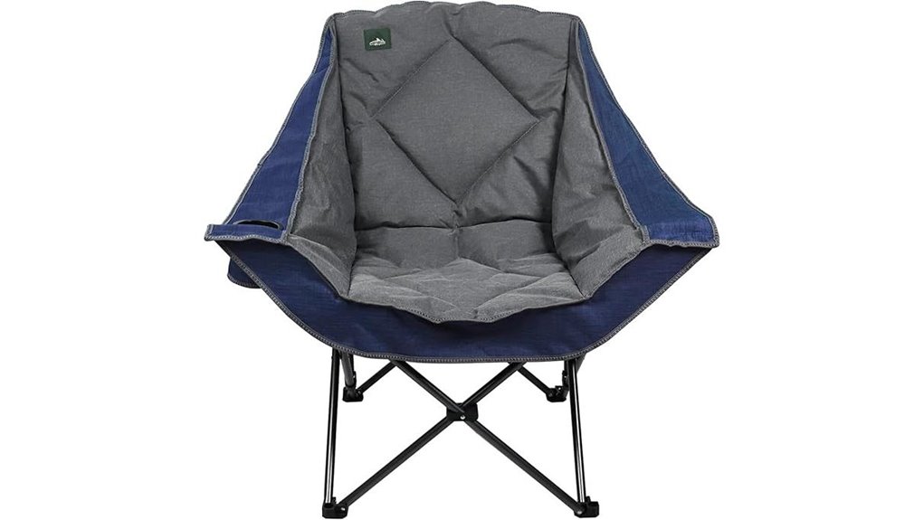 blue foldable camping chair