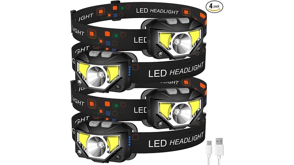 bright rechargeable headlamp pack