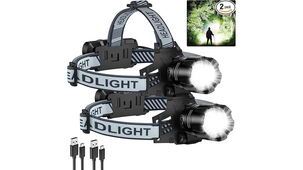 bright waterproof rechargeable headlamp