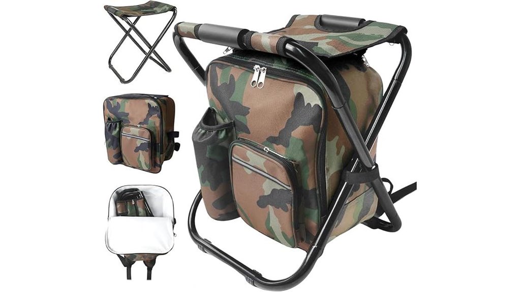 camouflage folding chair cooler