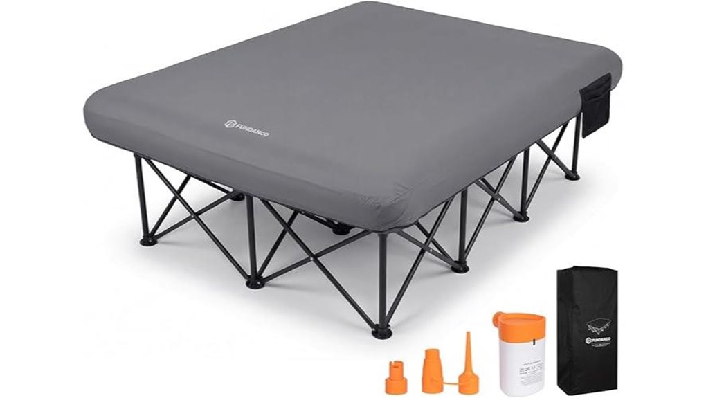 camping cot with pump