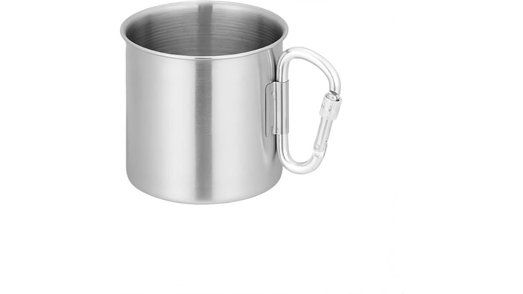 camping mug with carabiner