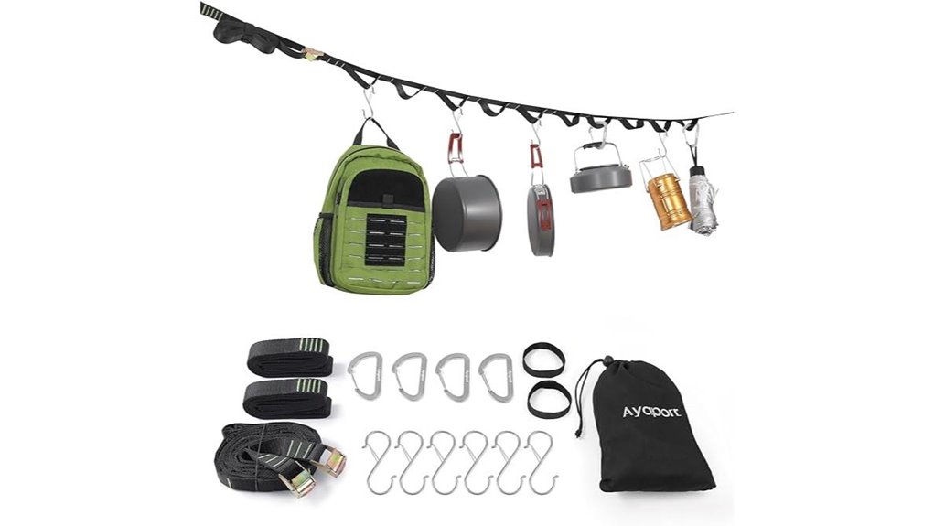 camping storage strap set