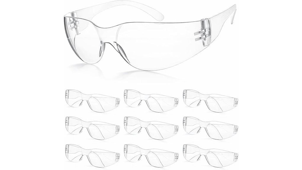 clear safety glasses pack