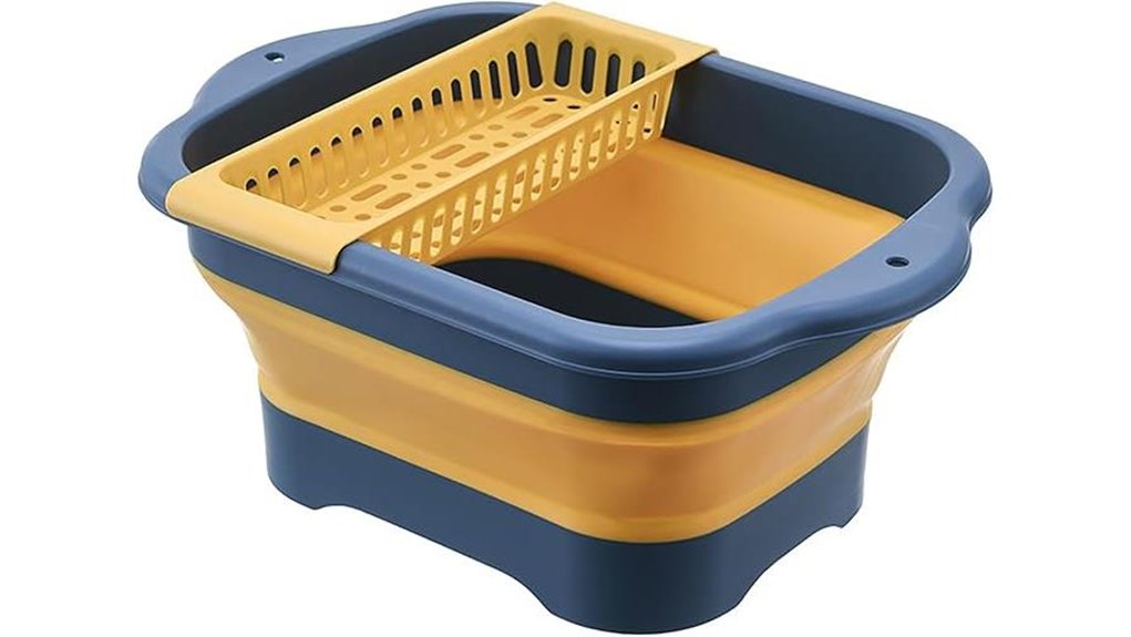 collapsible camping dish basin