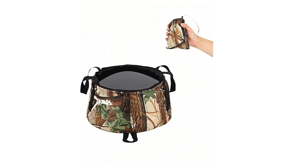 collapsible camping wash basin