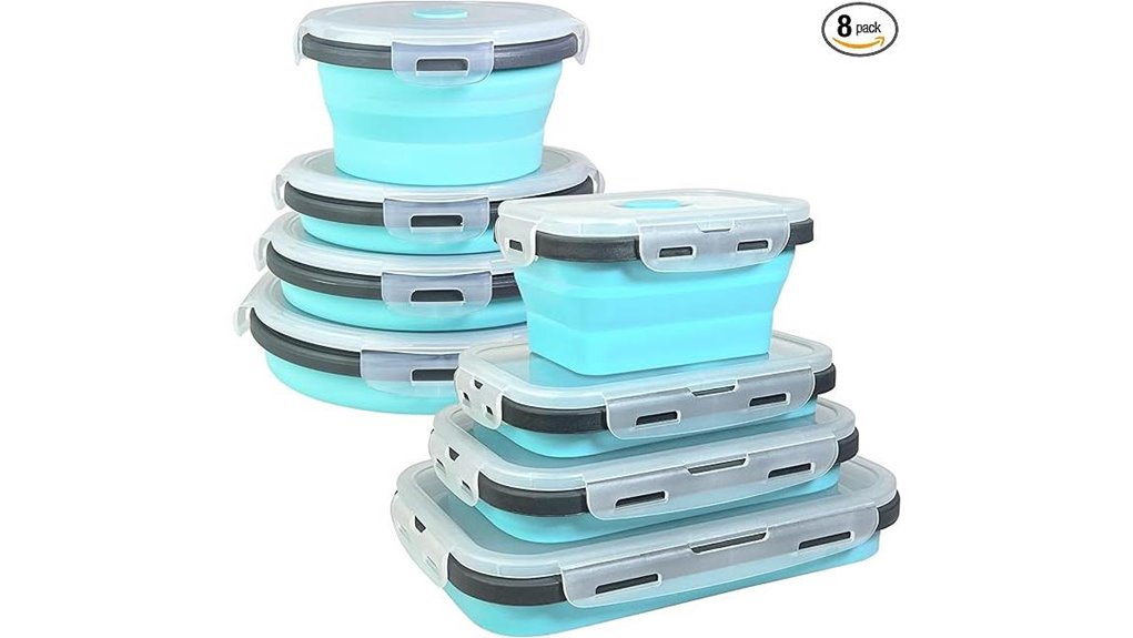 collapsible food storage containers