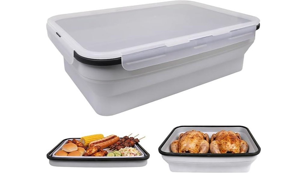 collapsible silicone bbq tub