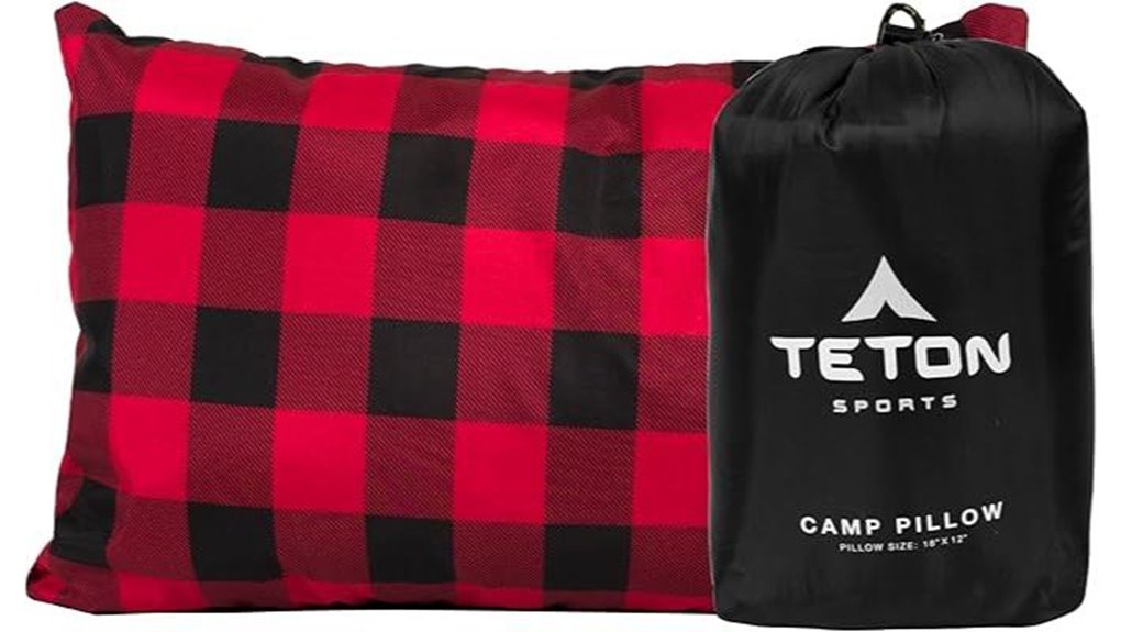 comfortable camping pillow black