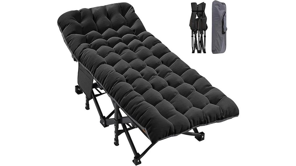 comfortable camping sleep setup