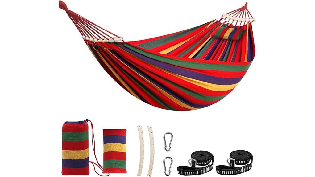 comfortable hammock with accessories