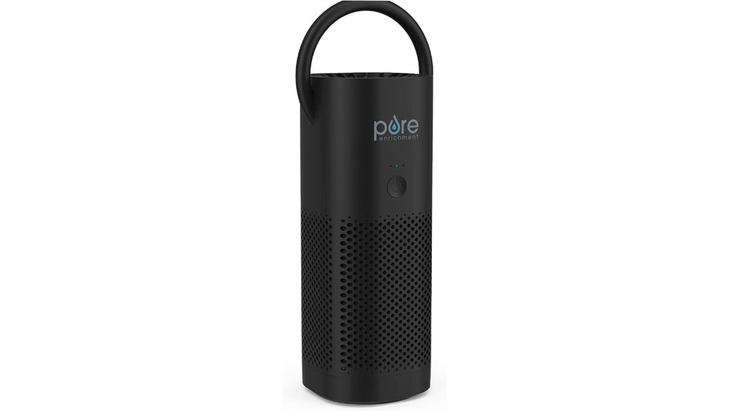 compact black air purifier