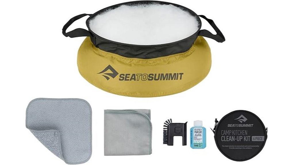 compact camping cleanup set