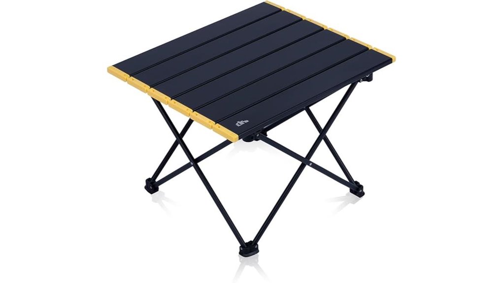 compact folding camping table