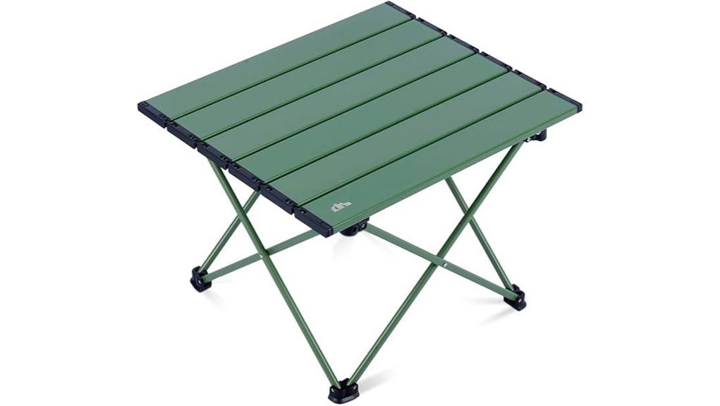 compact folding camping table