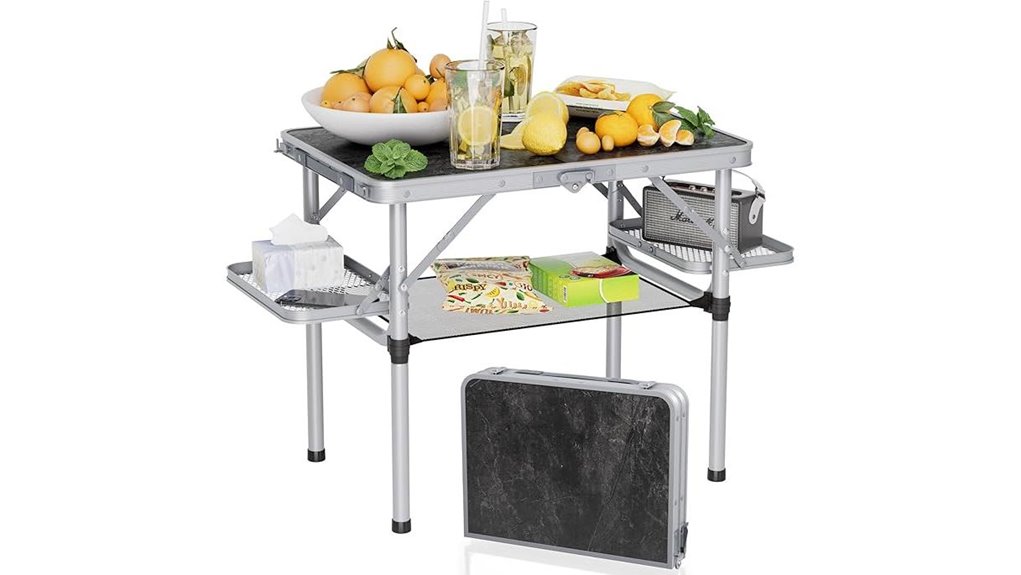 compact folding camping table