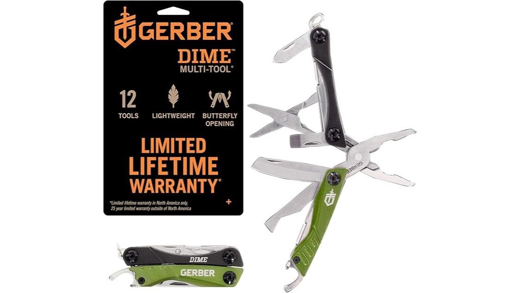 compact green edc multitool