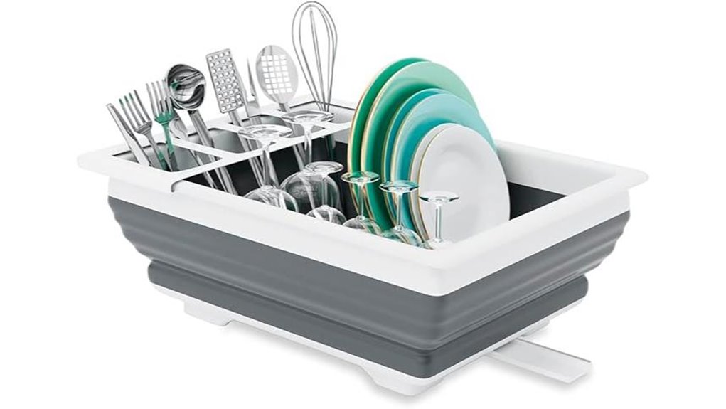 compact kitchen dish drainer