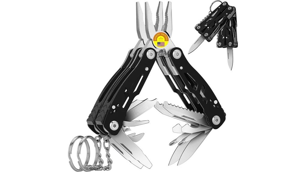 compact multifunctional keychain tool