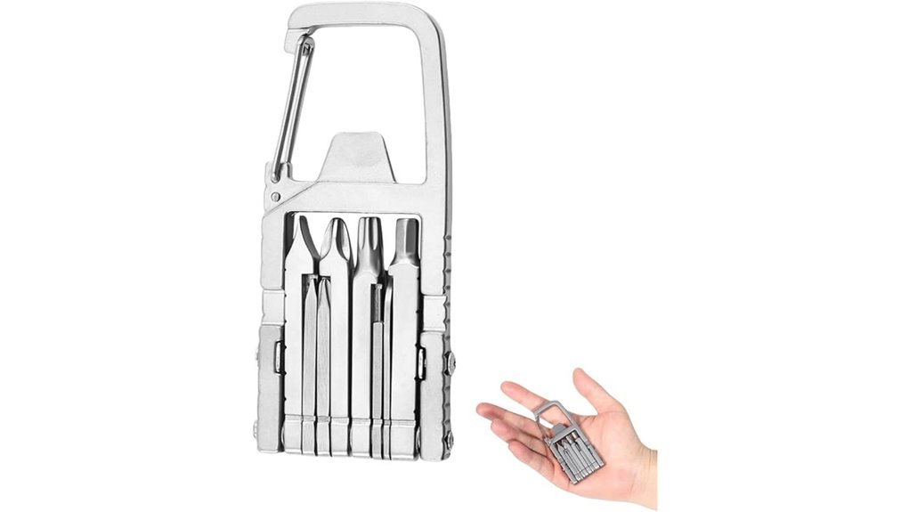 compact multifunctional keychain tool