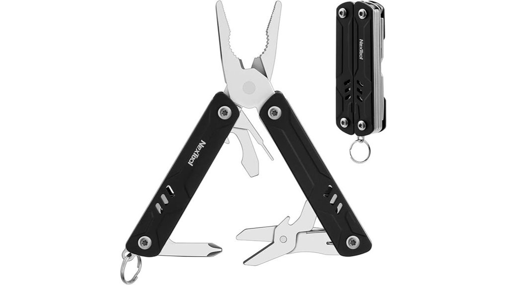 compact multifunctional keychain tool