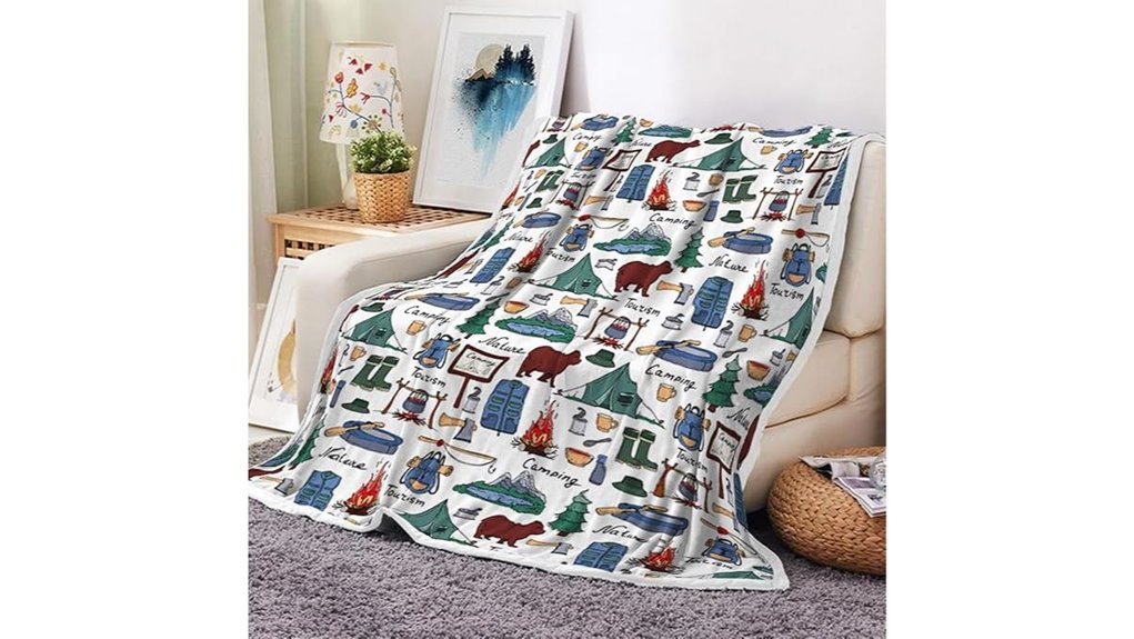 cozy fleece travel blanket