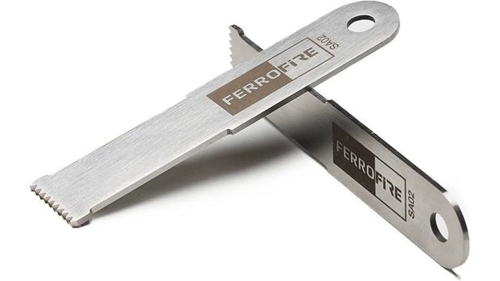 double ferro rod scrapers