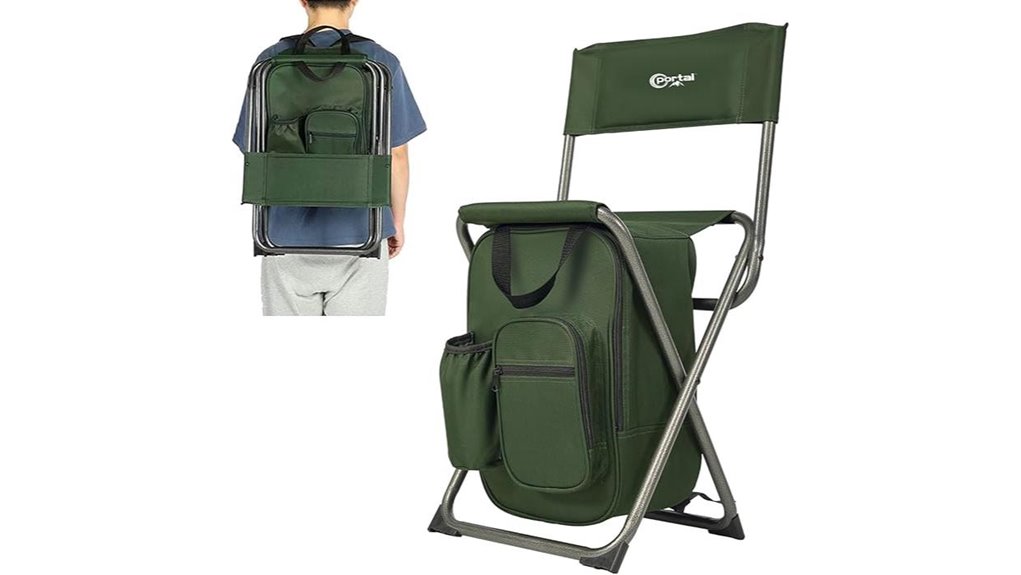 durable backpack cooler chair