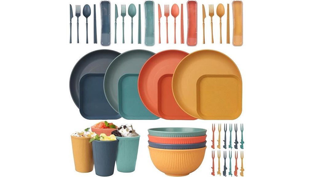 durable dinnerware for four