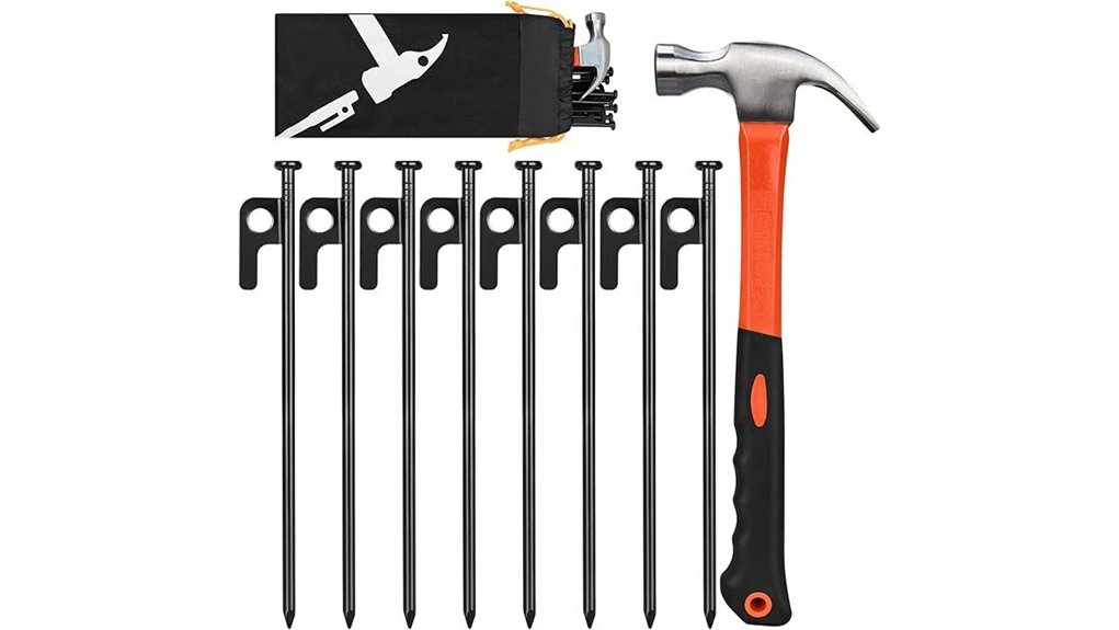 durable tent stake set