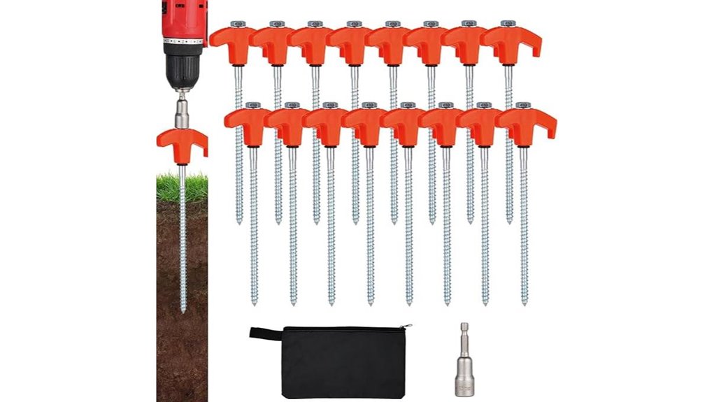 durable tent stake set