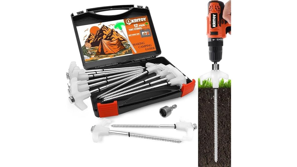 durable tent stakes set