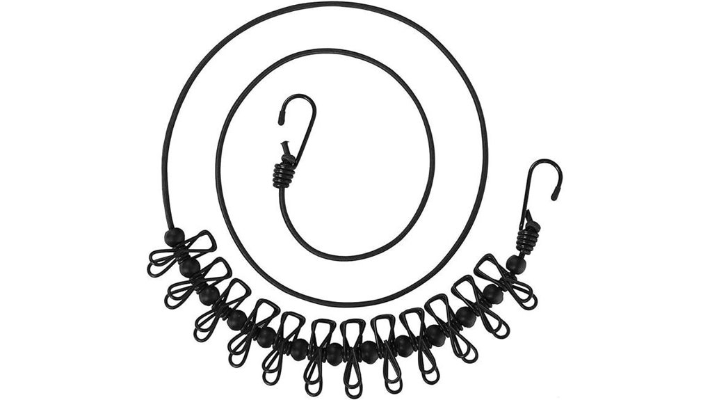 durable windproof clothesline with clips