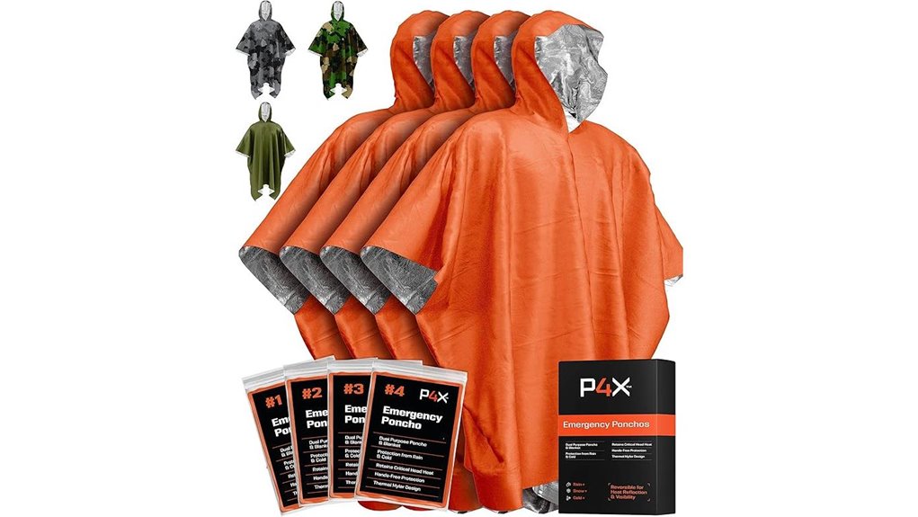 emergency hooded mylar poncho