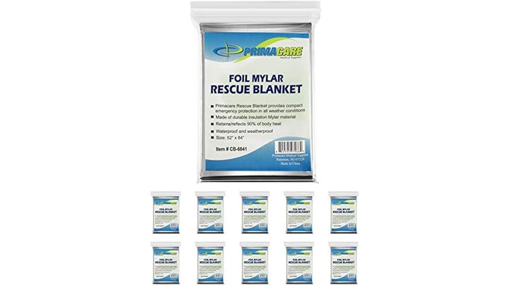 emergency thermal blankets pack