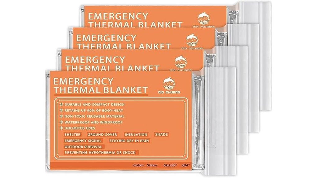 emergency thermal blankets pack