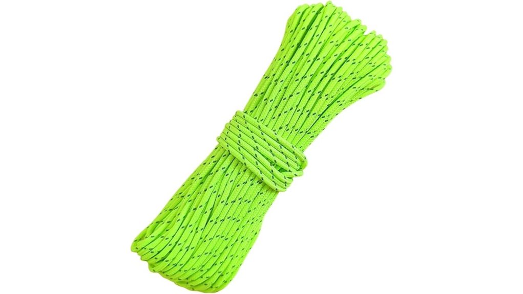 fluorescent reflective camping cord