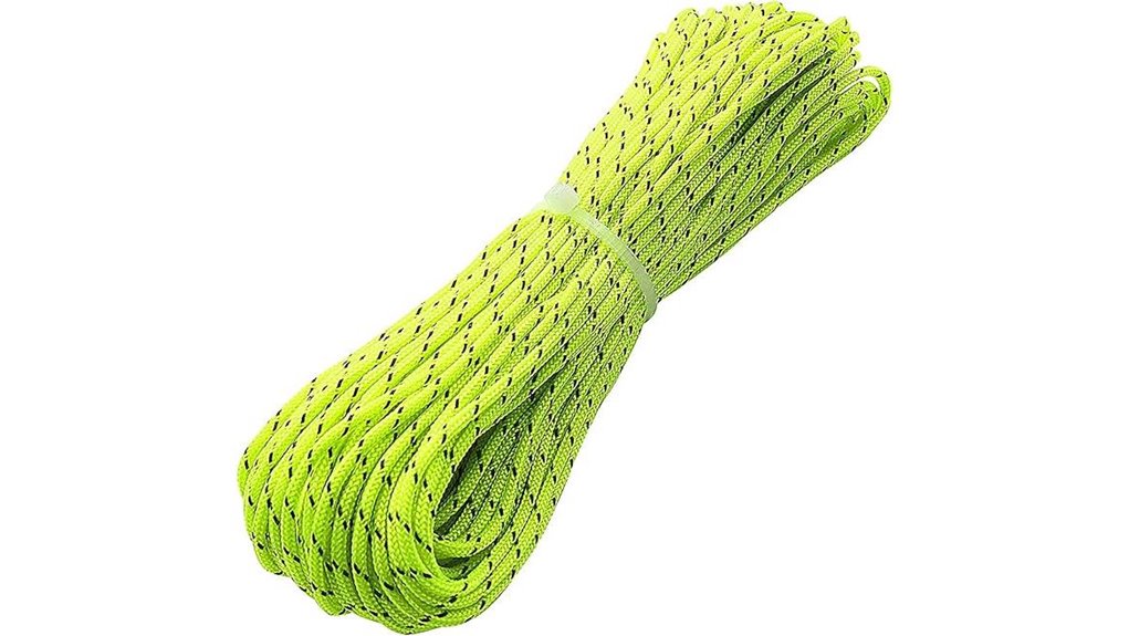 fluorescent reflective tent cord
