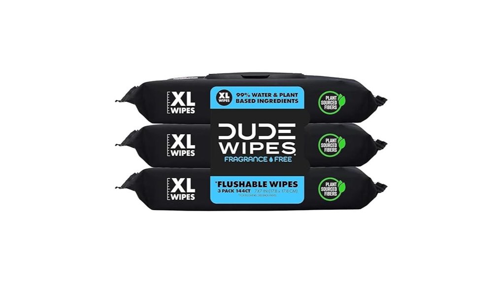 flushable unscented cleansing wipes