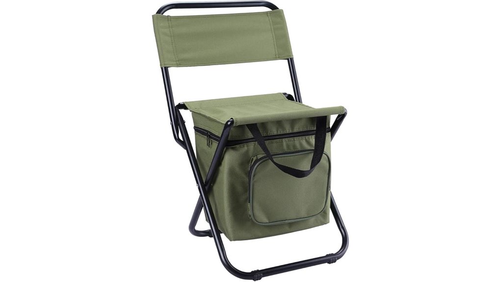 foldable chair with cooler