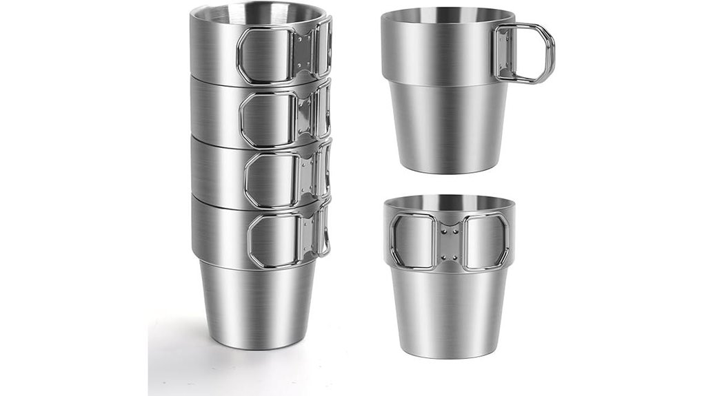 foldable handle camping cups