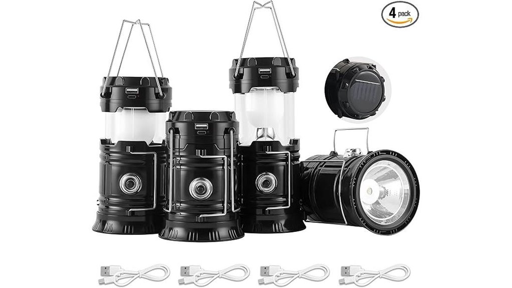 four pack solar lanterns
